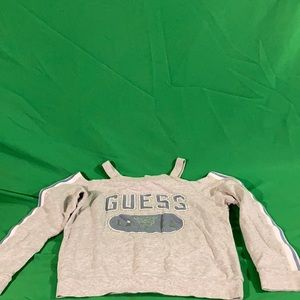 Guess sz 12 girls cold shoulder sequin sweater